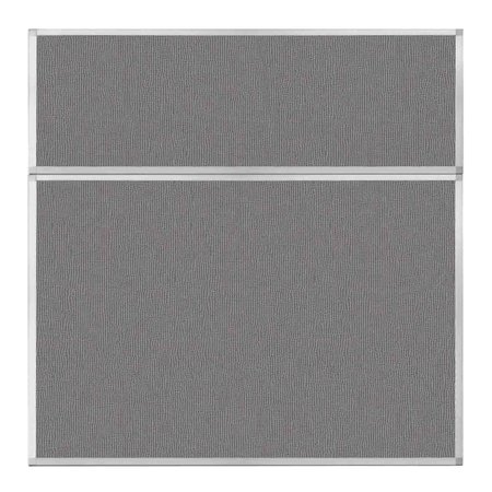 VERSARE Hush Panel Configurable Cubicle Partition 6' x 6' Slate Fabric 1852346